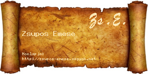 Zsupos Emese névjegykártya