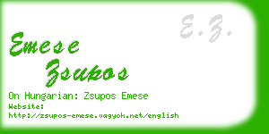 emese zsupos business card
